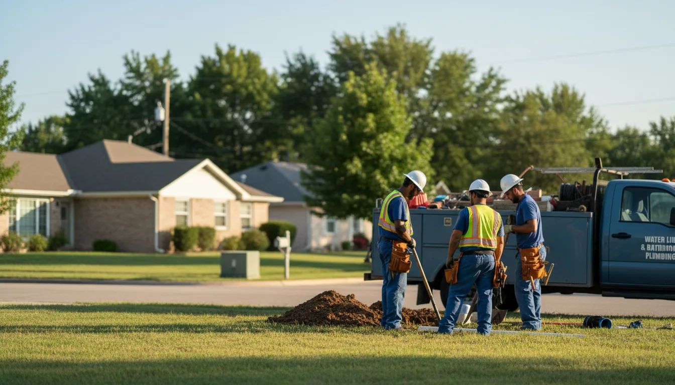 Residential water line and bathroom plumbing service in West Richland, WA